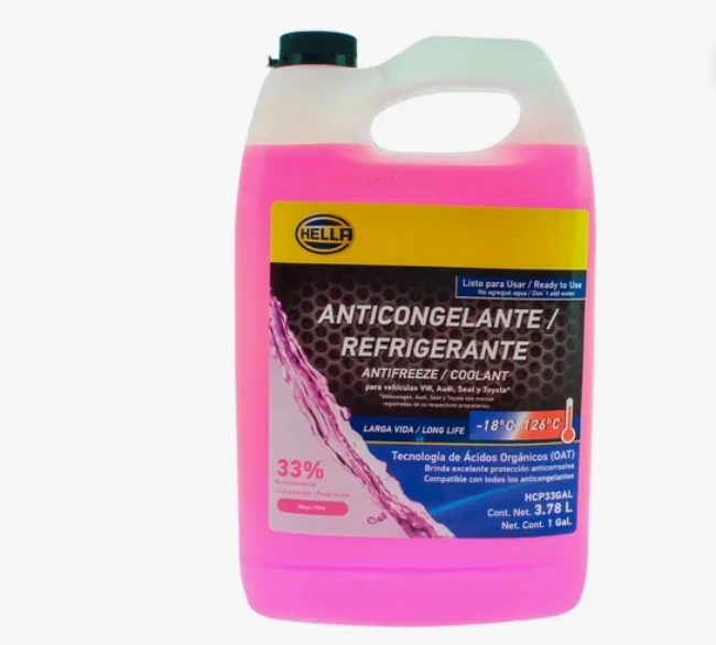 Anticongelante Rosa Coolant HELLA al 33% 3.78L 