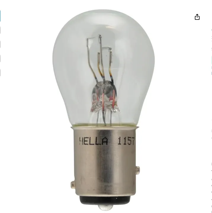 1157 - 1034 Foco Hella bulbs 2 polos patas disparejas