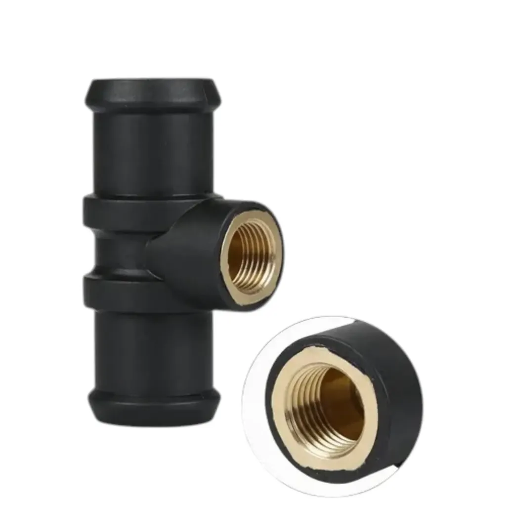SEH-626 - Conector T - Toma de agua para Bulbo de Temperatura Ford FIESTA Rosca de Laton 10por1.0mm Tubo:20mm