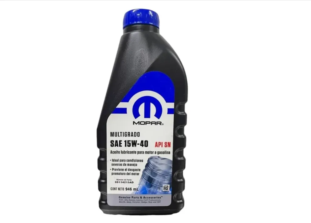 Aceite Multigrado SAE 15W-40 API SN - MOPAR 946ml