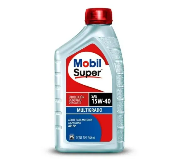 Aceite Multigrado SAE 15W-40 API SQ, SP - MOBIL Super 946ml