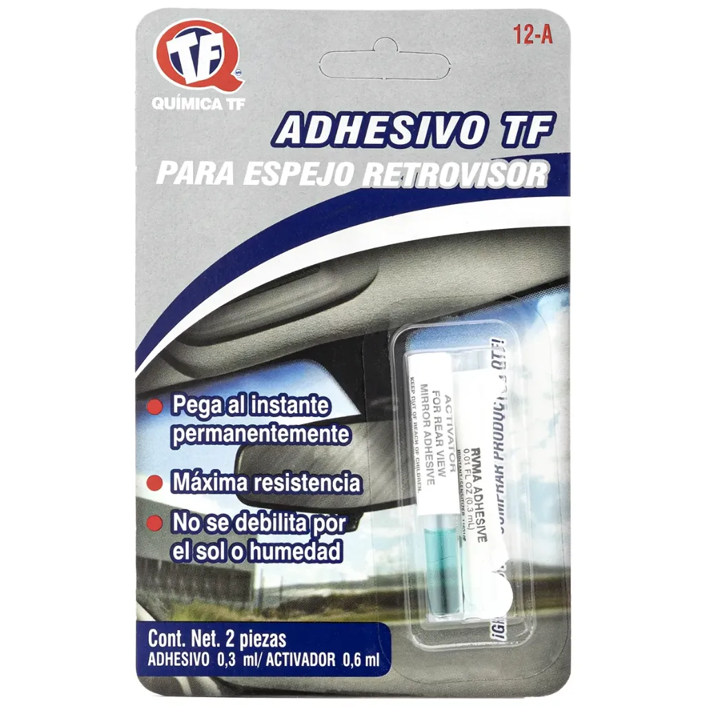 ADHESIVO TF para Espejo Retrovisor 2pzs  0,3ml/ACTIVADOR 0,6ml 