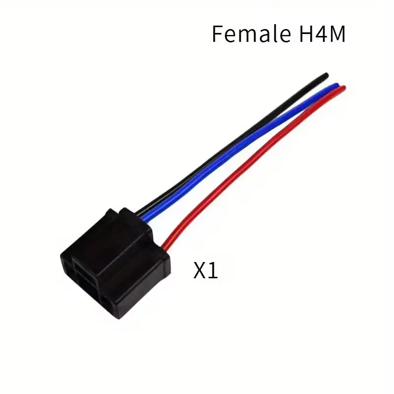 Conector de cable H4M (Hembra) para coche, adaptador de luz de faro con enchufe hembra, manguera de alimentación para bombillas, extensión de conexión