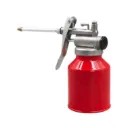 VI016251-01 - Aceitera Tanque de aceite de 250ml/400ml, bomba de pulgar, engrasador de taller, lata de aceite, grasa engrasadora de bomba de alta presión roja y amarilla