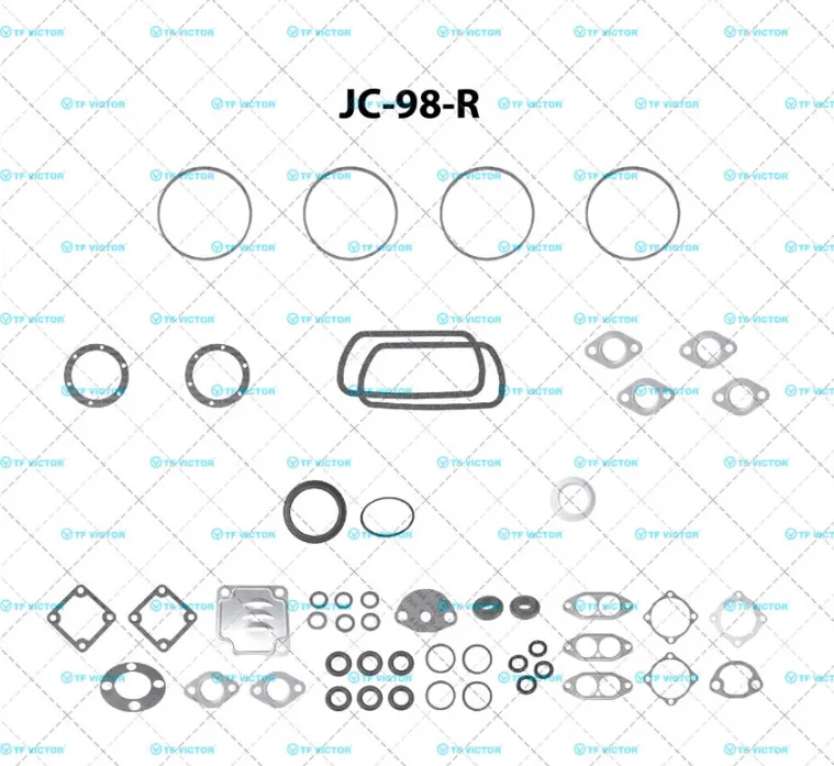 JC-98-R - Juego completo de Junta de Motor VW Sedan, Hormiga, Brasilia, Combi Panel, hasta 1987 Motor Enfriado por Aire 1600 c.c. 1974-2003