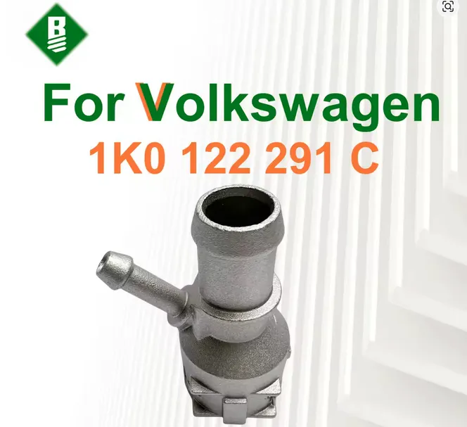1K0122291 - Toma Conector de manguera de refrigerante de motor C, tubo de brida del termostato de salida para Volkswagen Golf Jetta Passat CC Audi A3 TT Octavia