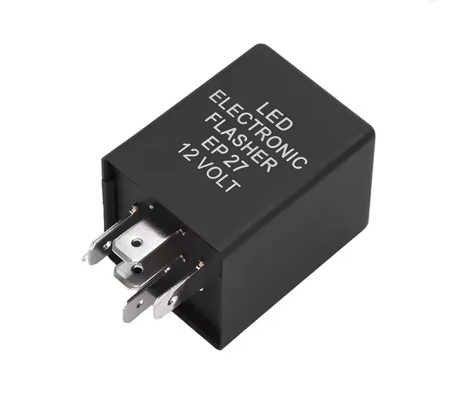 EP27 - Relé universal intermitente Flasher electrónico LED universal de 5 pines 12V EP27 dirección de coche de cinco patas relé intermitente de luz LED doble intermitente