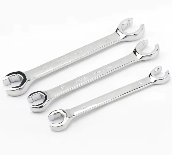 Llave de tuerca acampanada para tubo de aceite, anillo abierto, llave de doble cabezal 10-12