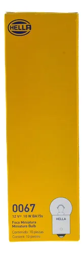[0067] Foco 067 1 Polo Patas Parejas Halógeno Hella 10 Piezas 12v 