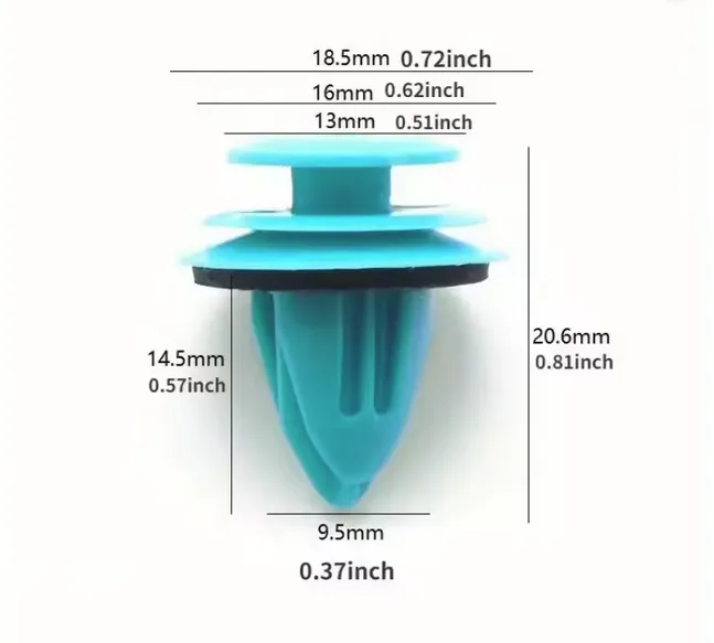 20.6-9.5mm - Grapas Clip de Panel de puerta de coche con anillo de sellado, remache de sujeción automático, retenedor de Clip de parachoques, accesorios de retención Interior de coche