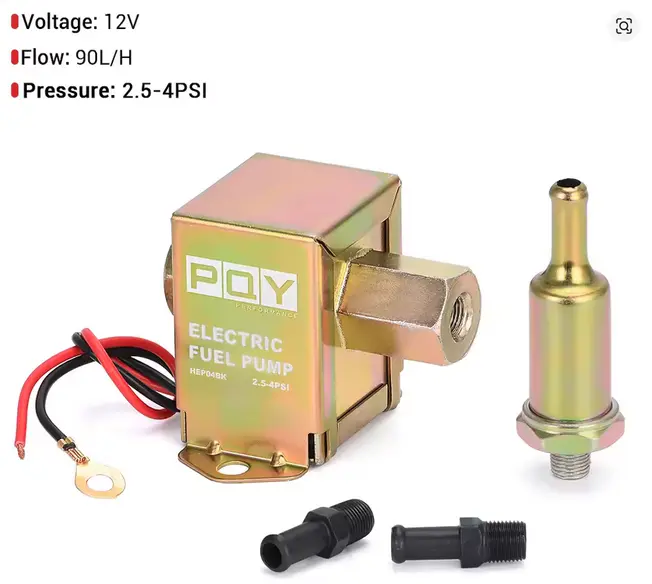 [HEP-04G] Bomba de gasolina electrica en línea Universal, 12V, 4-7PSI, alta presión, 90LPH, gasolina, diésel, Compatible con 40104, 40106, 40107, P502