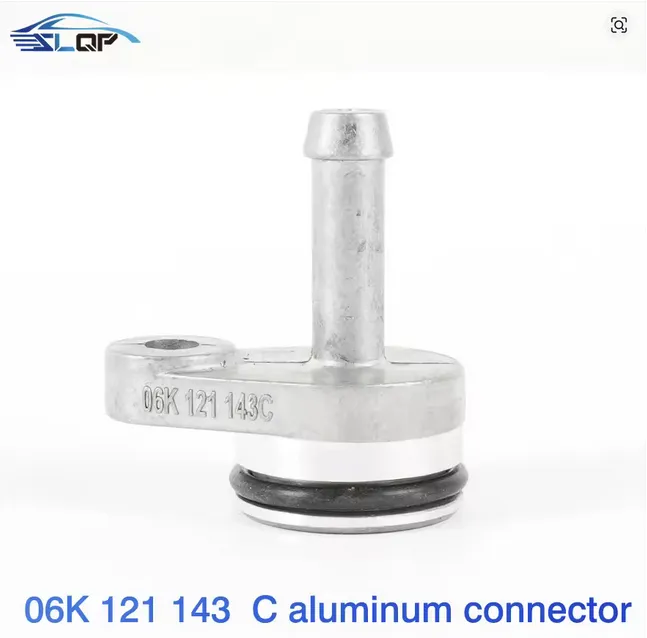  06K121143C - Toma Conector de manguera de refrigerante de motor C para VW Beetle Jetta Golf MK6 CC Tiguan Passat B8 Audi A1 A3 A4 Q3 Q5 Kit de brida de manguera de motor refrigerante 06K121143A