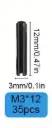 M3*12 - Seguro Perno Ranurado
