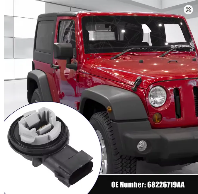 68226719 - Soquet De Foco Uxcell  Toma de luz de señal de giro AA para Jeep Wrangler JK JKU 2007-2018, enchufe de bombilla para lámpara de estacionamiento delantera