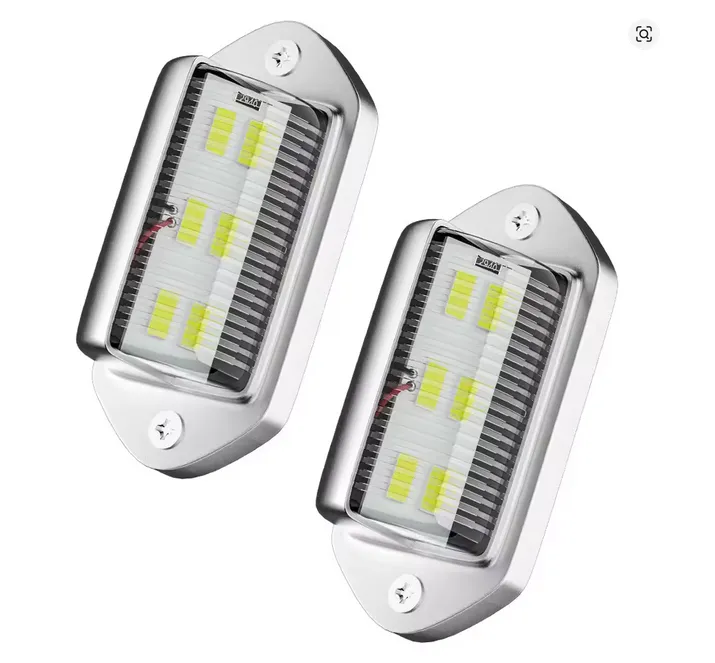 Luz de matrícula de coche, 1 uds., 6 LED, para SUV, camión, remolque, etiqueta de furgoneta, lámpara de paso, bombillas blancas, productos para coche, luces de matrícula