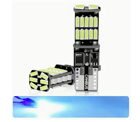 T10-4014-BC - Juego de Foco LED de alto brillo para luces de freno de coche T10 W5W c/u (Azul Fresco)