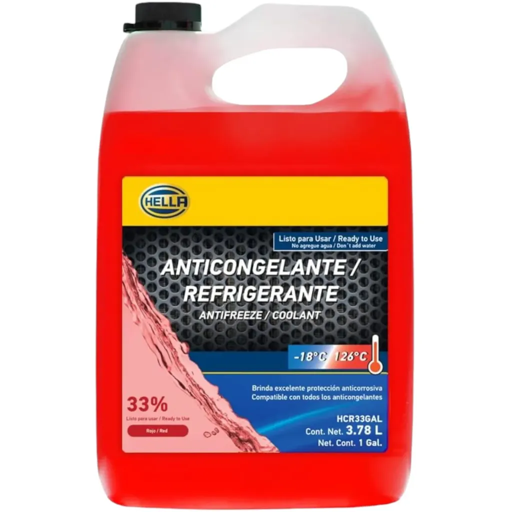 [HCR05GAL] HCR05GAL - Anticongelante Rojo Coolant al 33% 3.78L en HELLA