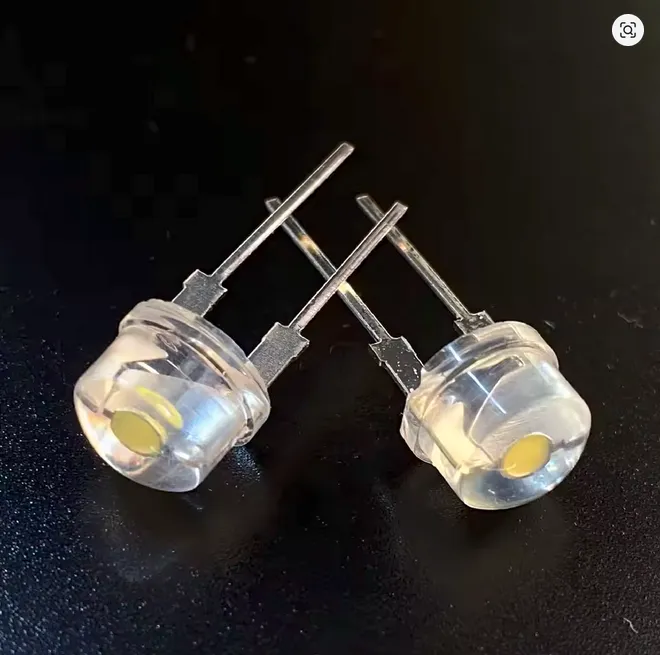 [771807401650] 771807401650 - Diodo LED de sombrero de paja de 8mm, Luz Blanca Ultrabrillante de 0,75 W potencia de 0,5 W en Blanco