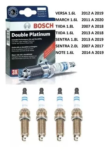 [VR8SPP33X] Bujía Bosch DOUBLE Platino 8121 NISSAN VR8SPP33X