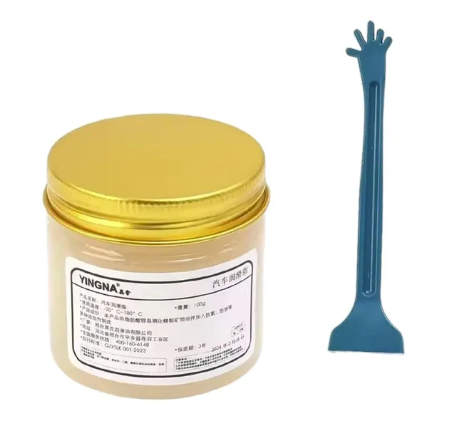 Grasa de Litio Blanca de 100g, lubricante multiusos de fórmula de aceite Mineral resistente a altas temperaturas para cojinete de engranaje de bisagra de techo solar de coche, motocicletas