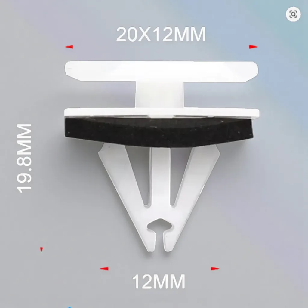 ZS80GM01X2 - 20x12mm - Grapas de Panel Clips Cubierta de moldura acampanada para alféizar de falda lateral de carrocería de coche, Clips embellecedores para Ford 5270438 GM Chevrolet Avalanche 11518357 Vauxhall