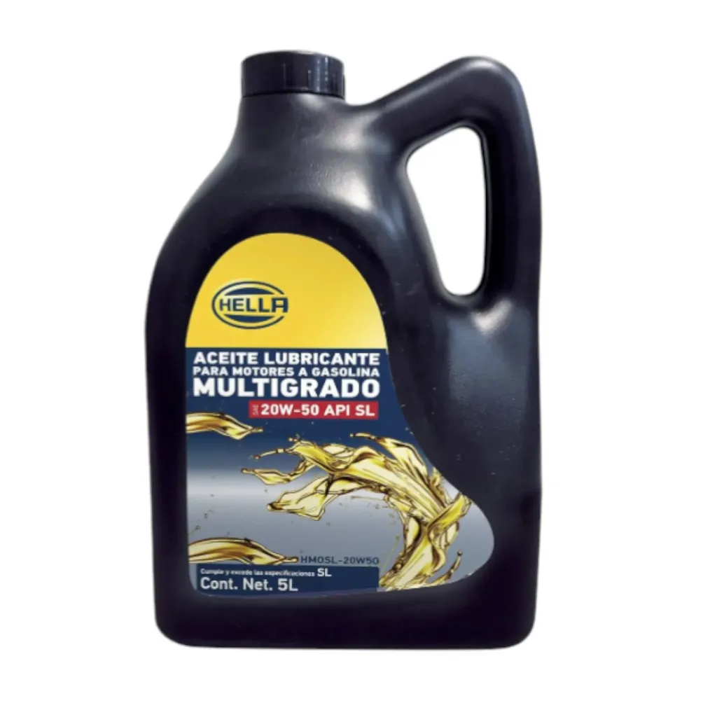 HMOSL20W50 - Aceite Multigrado SAE 20W-50 API SN Garrafa de 5L en HELLA