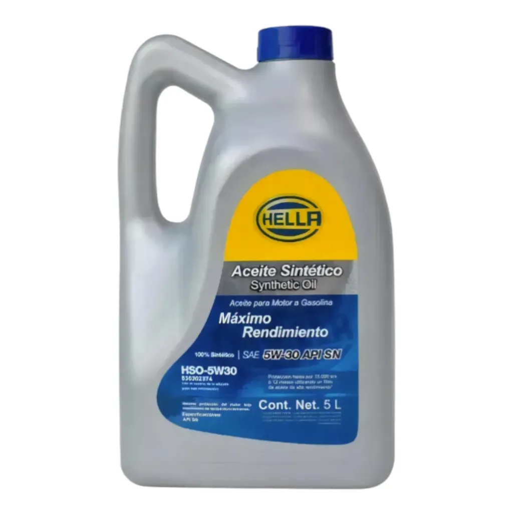 HSO5W30 - Aceite Sintetico SAE 5W-30 API SN Garrafa de 5L en HELLA