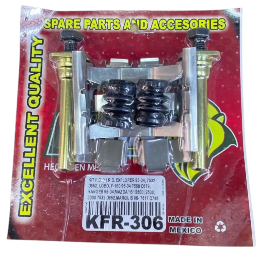 KFR-306 - Kit F.D. (1) R.D. FORD EXPLORER 95-04, LOBO F150 96-04, RANGER 95-04, MAZDA B2300 95-03, B2500 95-03, B3000 95-03, MERCURY G.Marquis 95-03 Balatas 7532 D652, 7558 D679, 7617 D511 en Leon