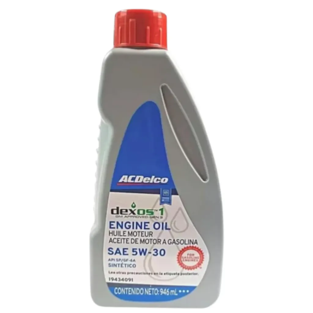 Aceite Sintetico para Motor a Gasolina SAE 5W-30 ACDelco Dexos1 API SP/GF-6A  de 946mL