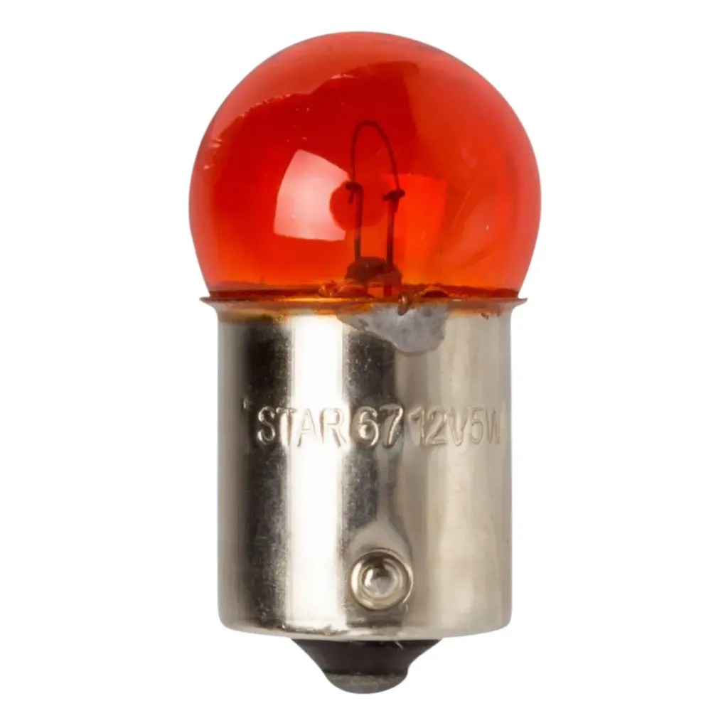 67A - Foco 67 Ambar 10 Watts 12 Volts 1 Polo Patas Parejas en STAR