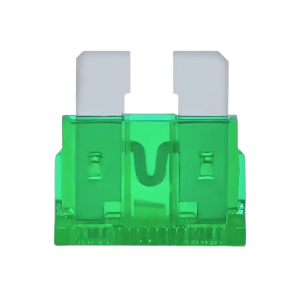 30A-F-STD - Fusible de Cuchilla Pellizco Automotriz Estándar 30Amp ATO 12V 24V 32V Color Verde