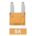 5A-F-MI - Mini Fusible de Cuchilla Pellizco Automotriz ATO 12V 24V 32V Color Naranja