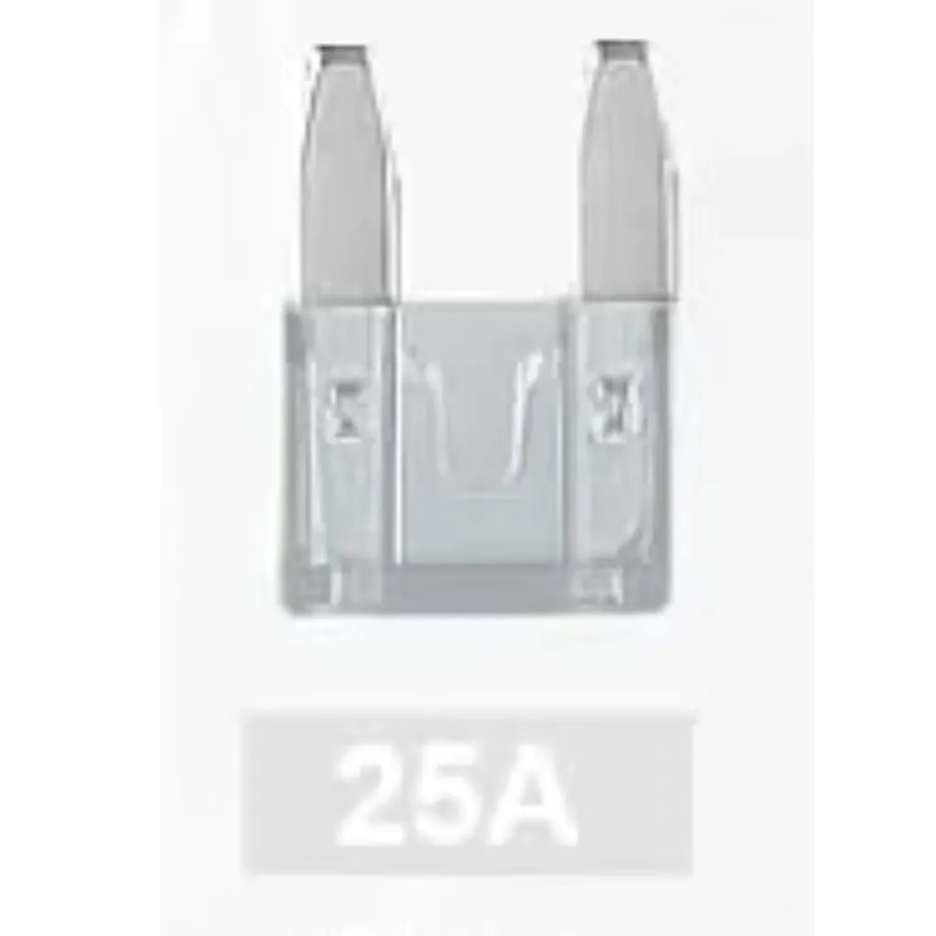 [25A-F-MI] 25A-F-MI - Mini Fusible de Cuchilla Pellizco Automotriz ATO 12V 24V 32V Color Blanco