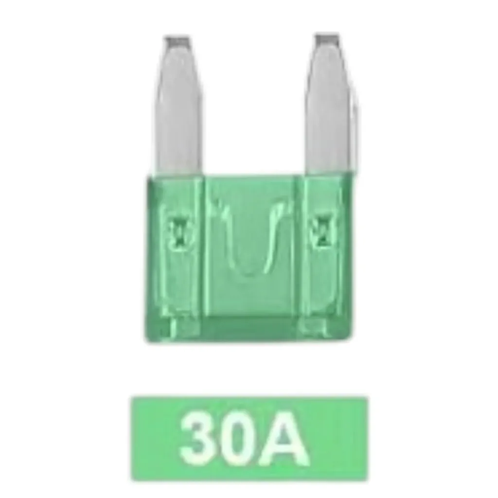 [30A-F-MI] 30A-F-MI - Mini Fusible de Cuchilla Pellizco Automotriz 30 Amp ATO 12V 24V 32V Color Verde