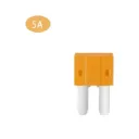 5A-F-M2 - Fusible de Cuchilla Pellizco Automotriz Micro 2 - 5Amp ATR APT 12V 24V 32V Color Café