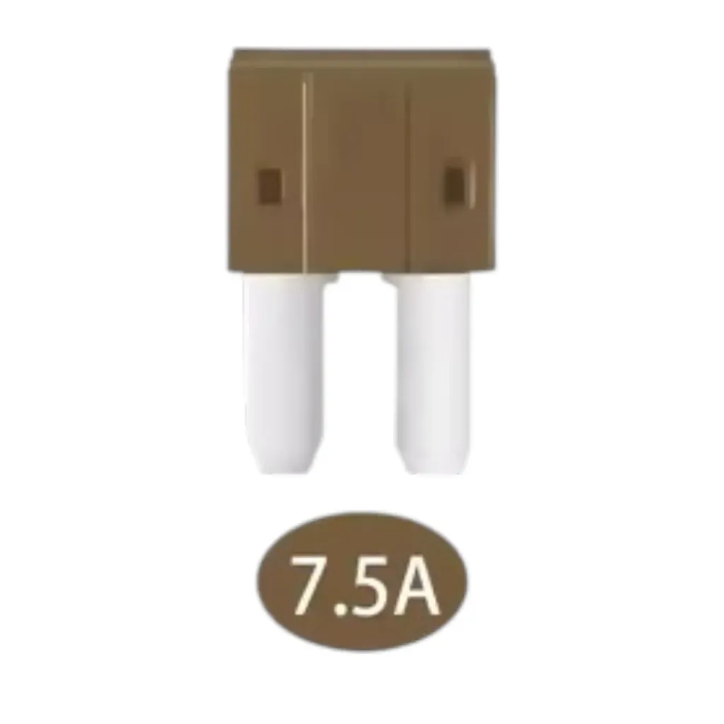 [7.5A-F-M2] 7.5A-F-M2 - Fusible de Cuchilla Pellizco Automotriz Micro 2 - 7.5Amp ATR APT 12V 24V 32V Color Café
