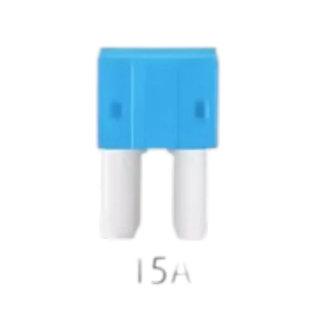 [15A-F-M2] 15A-F-M2 - Fusible de Cuchilla Pellizco Automotriz Micro 2 - 15Amp ATR APT 12V 24V 32V Color Azul