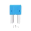 15A-F-M2 - Fusible de Cuchilla Pellizco Automotriz Micro 2 - 15Amp ATR APT 12V 24V 32V Color Azul