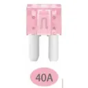40A-F-M2 - Fusible de Cuchilla Pellizco Automotriz Micro 2 - 40Amp ATR APT 12V 24V 32V Color Rosa