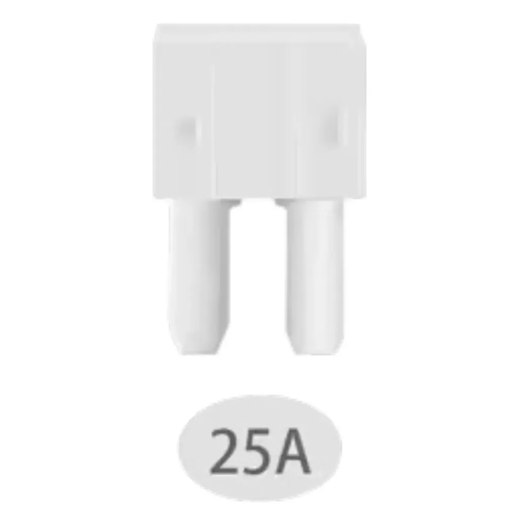 [25A-F-M2] 25A-F-M2 - Fusible de Cuchilla Pellizco Automotriz Micro 2 - 25Amp ATR APT 12V 24V 32V Color Blanco