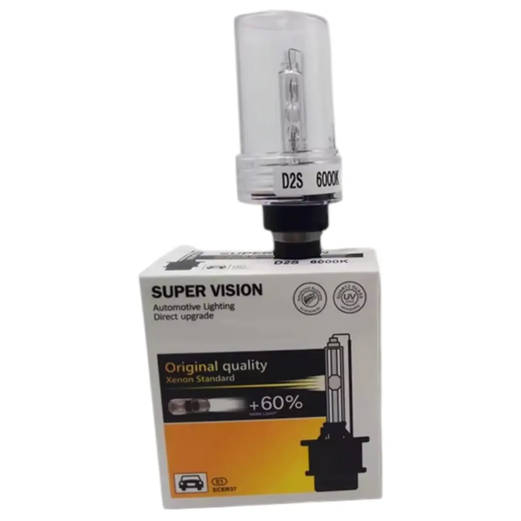 D2S6000K - 2 Uds Foco HID D2S de Xenón para Faros 6000K (Blanco Frio) 35WATTS Arnes para Foco Xenon DS3 en SUPER VISION (PAR)