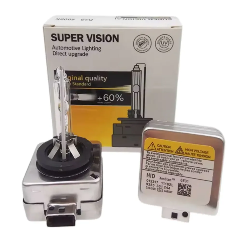 D3S6000K - 2 Uds Foco HID D3S de Xenón para Faros 6000K (Blanco Frio) 35WATTS Arnes para Foco Xenon DS3 en SUPER VISION (PAR)