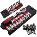 12Pices-tool - Kit Juego Dados y Matraca de 12 piezas para Casa y Auto