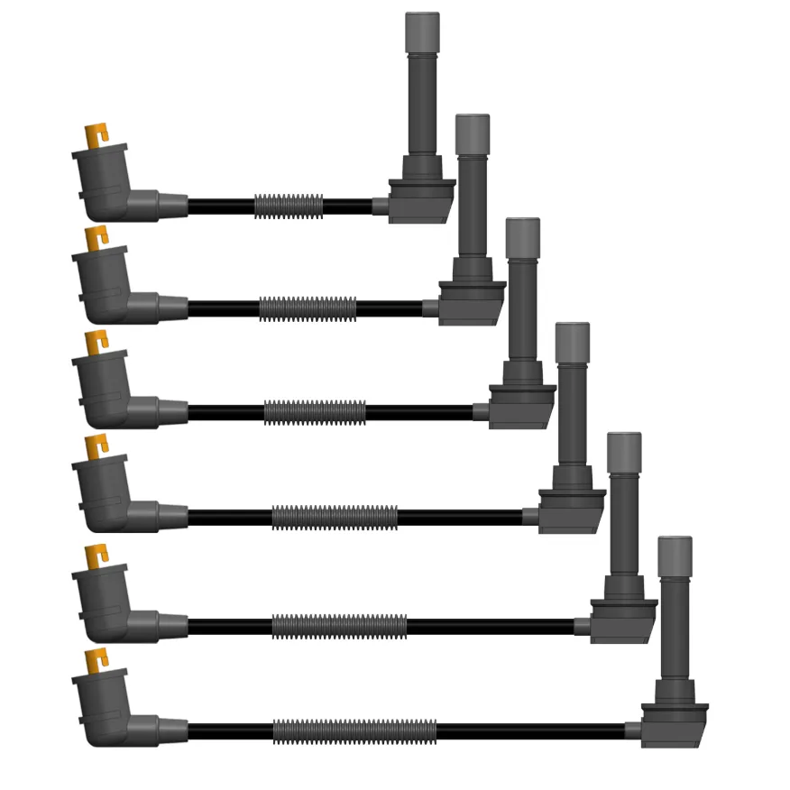 B6537N4 - Cables para Bujias de Silicón Grafitado para Nissan URVAN 2.4L Twin Cam 00-07 Pick-up D22, XTERRA, Frontier 2.4L KA24DE DOHC 16V 01-08 L-2109 en Hypower