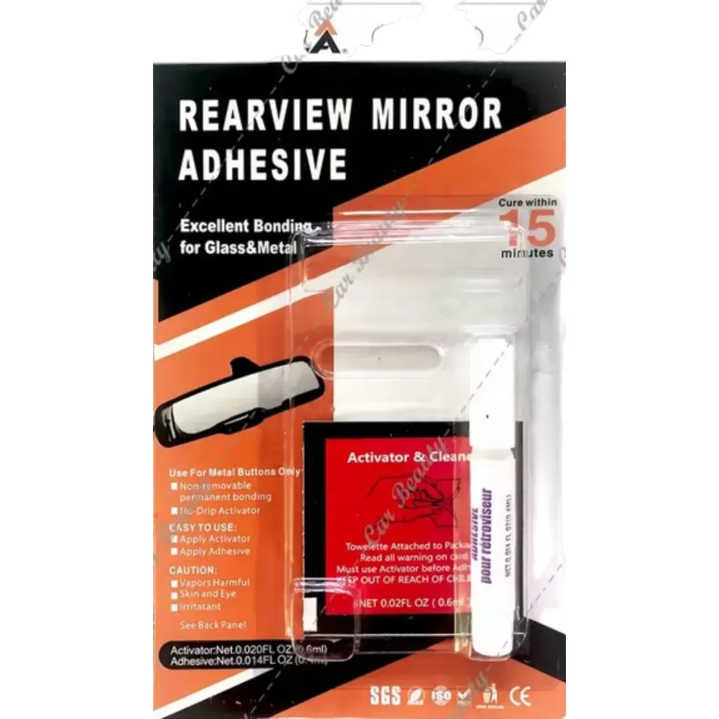 Kit de Reparación Adhesivo para Espejo Retrovisor de Alta Unión para Pegar Espejos Retrovisores de Vidrio y Metal, Pegamento de Curado.