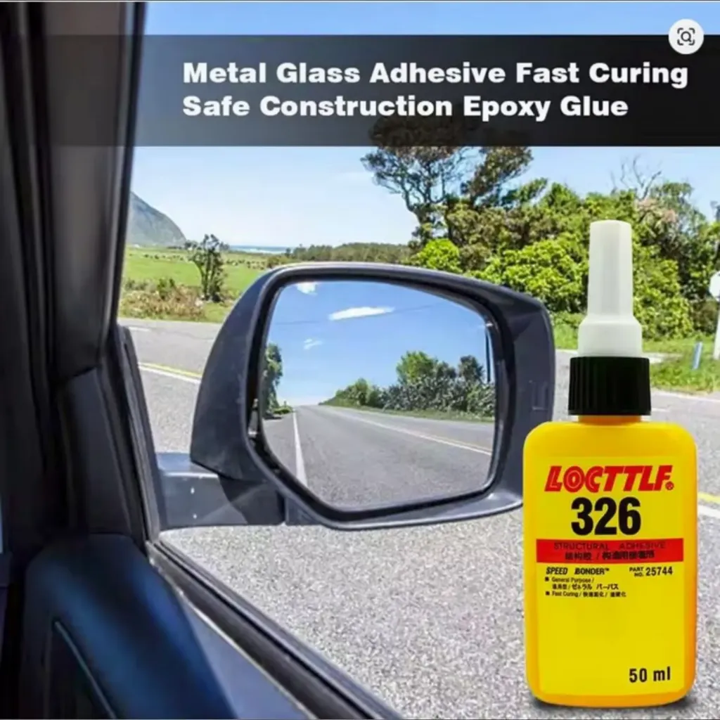 326 - Adhesivo de vidrio metálico, 50ml, curado rápido, construcción segura, pegamento epoxi, pegamento para espejo retrovisor de coche, accesorios para vehículos en LOOLIFL