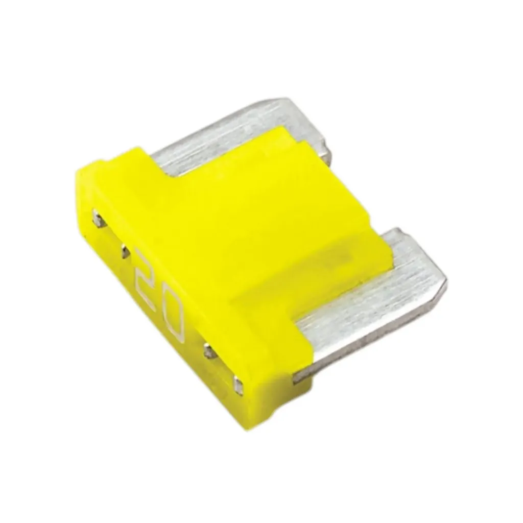 20A-F-Nano - Fusible de Cuchilla Pellizco Automotriz Nano - 20Amp Color Amarillo