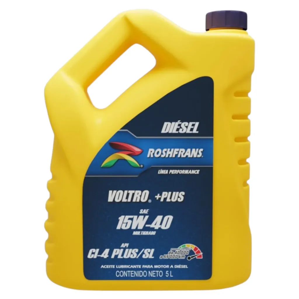 PT09900004 - Aceite para Servicio Pesado Diésel VOLTRO+PL API CI-4PLUS/SL SAE 15W40 de Garrafa de 5L - ROSHFRANS