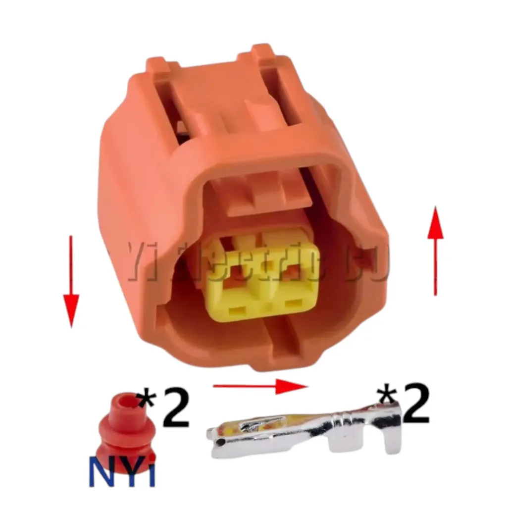 178390-Naranja - Conector IAC automático de 2 pines Enchufe del sensor de temperatura del agua 178390 -1 178390 -2 178390 -3 Para Toyota 1JZ-GTE 2JZ-GTE Mazda Mitsubishi
