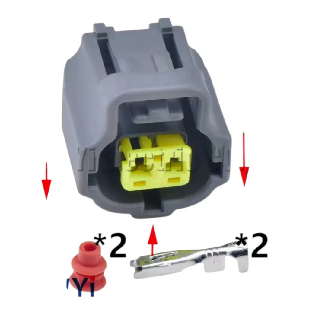 178390-Gris - Conector IAC automático de 2 pines Enchufe del sensor de temperatura del agua 178390 -1 178390 -2 178390 -3 Para Toyota 1JZ-GTE 2JZ-GTE Mazda Mitsubishi